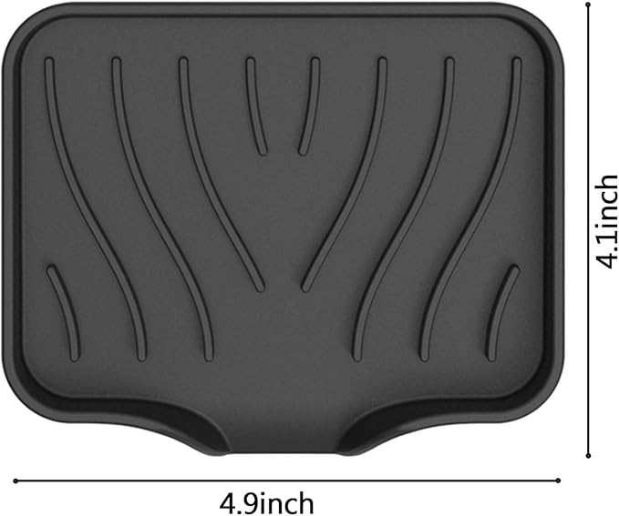3PCS Draining Soap Dishes, Dishwashing Sponge Holder with Water Tray, Keep The Place Dry, Easy to Clean Cases, Suitable for Kitchen, Bathroom, Soap Container (Type1Black+Grey+White)-NeatNest