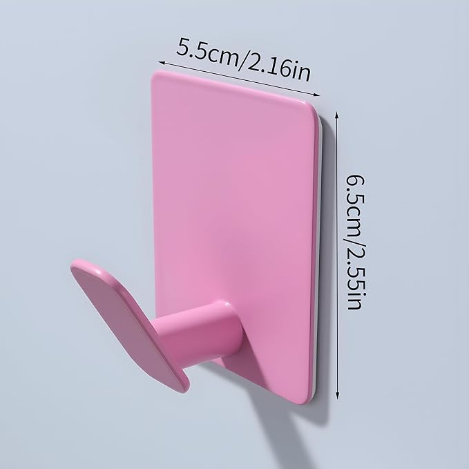 DELITON Light Pink Wall Decor Hooks, Stainless Steel Towel Hooks for Bathrooms Kitchen Kids Room Heavy Duty, 4 Pack-NeatNest