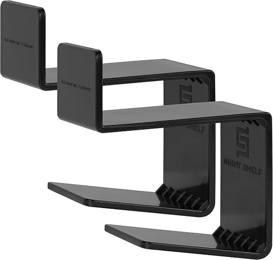 Dual Shelf - Concealed Under Bed Hidden Shelf for Baseball Bat, Shotgun, Rifle, Baton, Gun Or Golf Club - Ideal Concealed Gun Storage for Quick Access Self Defense Items - Sold in Pairs-NeatNest