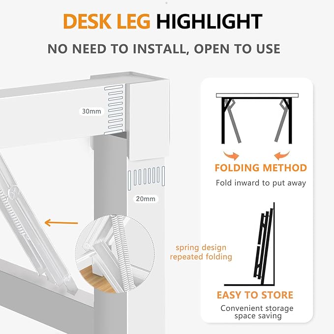 31.5 Inch Folding Table，Square Folding Desks for Small Space,Small Foldable Desk No Assembly,Black.-NeatNest