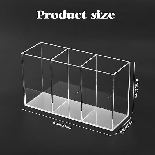 Clear Acrylic Cutlery Storage Organizer, Plastic Cutlery Utensil Holder Storage Organizer Caddy for Kitchen Countertop Organization, Holds Fork, Knife, Spoon, Pen, Silverware Tableware Storage Box-NeatNest