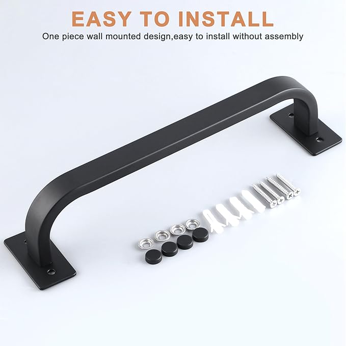 2Pack Bathroom Towel Bar, 10 inch Towel Racks for Bathroom Wall Mounted, SUS304 Stainless Steel Heavy Duty Towel Holder Bathroom Accessories Modern Home Decor, Matte Black Finished