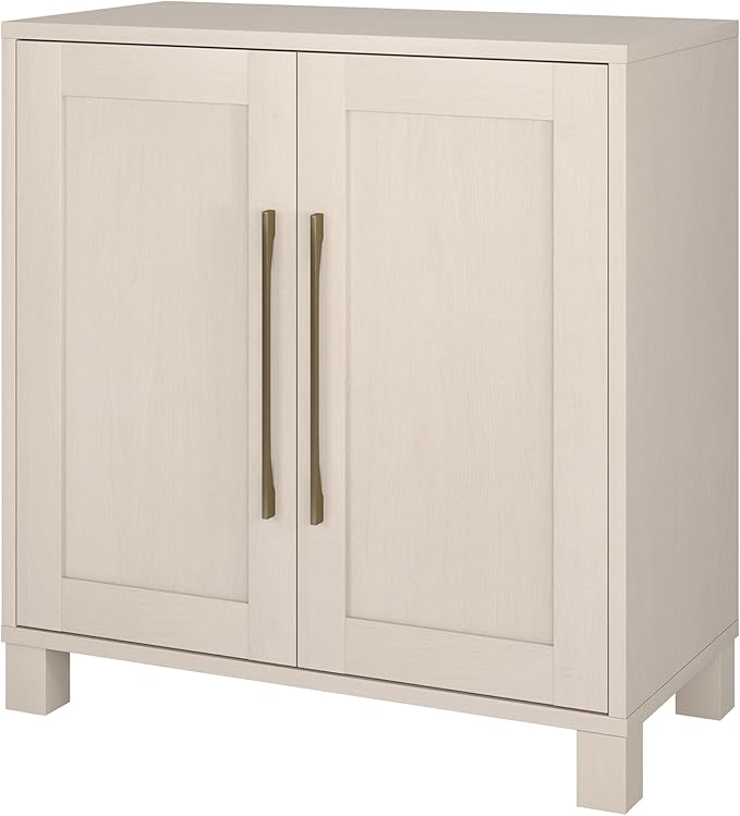 Henn&Hart 28" Wide Rectangular Accent Cabinet in Beech White, for Home, Living Room, Bedroom, Entertainment Room, Office.