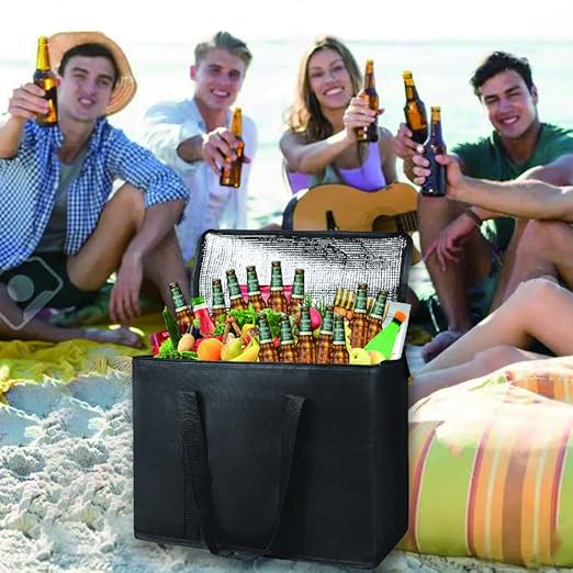 Casserole Carrier for Hot or Cold Food, Insulated Bag Lasagna Lugger Tote for Potluck Parties/Picnic/Cookouts, Fits 9"x13" Baking Dish Black Keep Food warmPans lid and Carrying case Container Heat-NeatNest