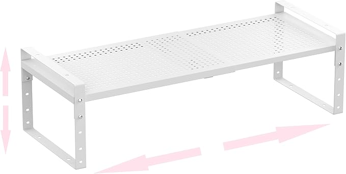 Multi-Functional Metal Shoe Rack, Space-Saving, Perfect for Entryway, Closet, Bathroom, etc. - Sturdy and Durable, High Weight Capacity(1PACK/White/Medium)-NeatNest
