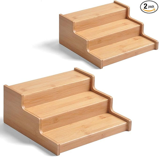 2 Pack Spice Rack Organizer for Cabinet - Enhance Spice Organization for Cabinet with Practical Spice Shelf Organizer for Cabinet & Efficient Cabinet Spice Organizer-NeatNest