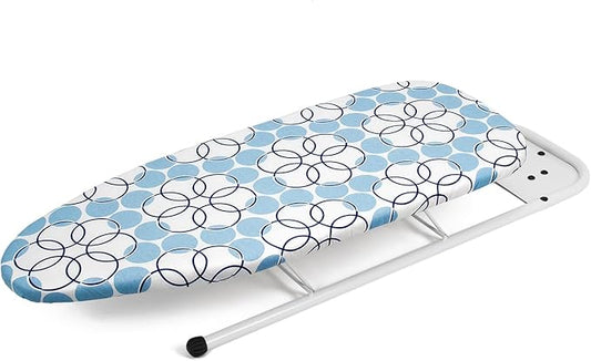 Duwee 12"×32" Table Top Ironing Board with Iron Rest,Small Ironing Board with Heat Resistant Cover,Thicken Felt Padding,Non-Slip Feet for Home, Laundry Rooms, Dorms