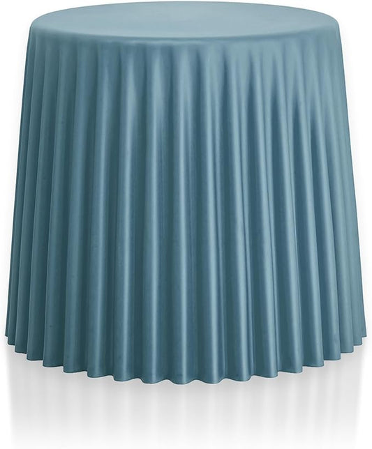 2xhome Modern Stackable Patio Stool | Versatile Coffee Table, Accent Ottoman, Dining Kitchen Chairs | Weather Resistant Plastic | Indoor Outdoor, Cafe Restaurant, Teal