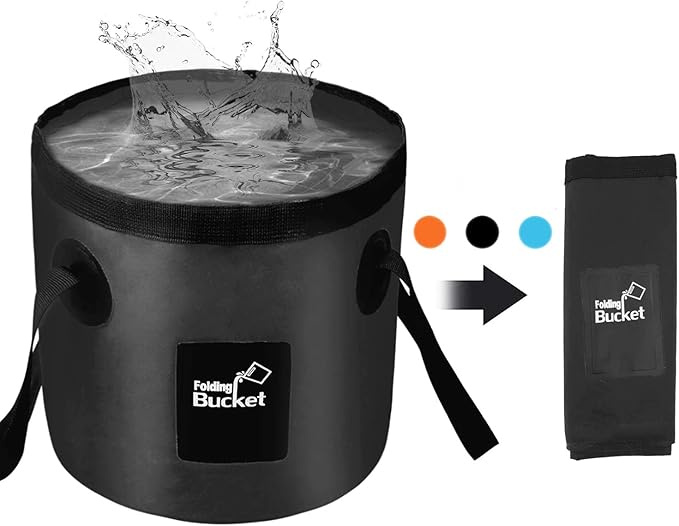 Esthesia Collapsible Bucket, 5 Gallon Portable Folding Water Container for Travelling, Camping, Hiking, Fishing, Gardening-NeatNest