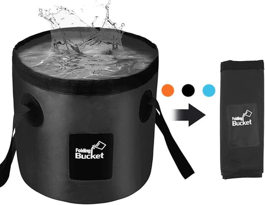 Esthesia Collapsible Bucket, 5 Gallon Portable Folding Water Container for Travelling, Camping, Hiking, Fishing, Gardening-NeatNest
