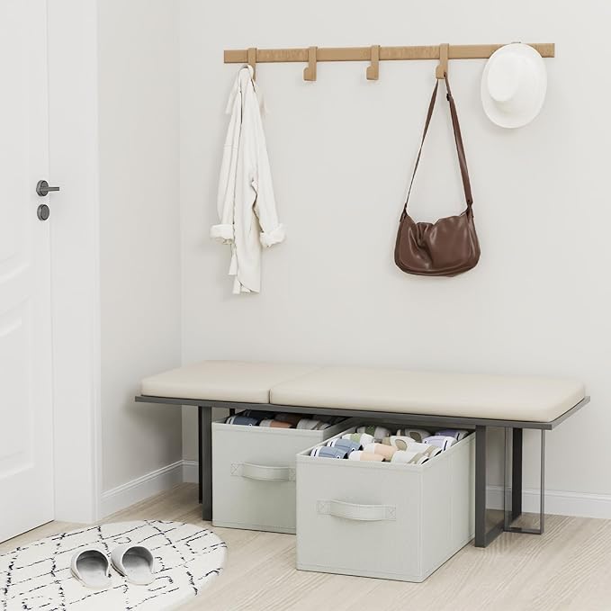 2 Pack Shoe Organizer for Closet, Fits Up to 24 Pairs, Foldable Space-saving Storage Container Bins with Reinforced Handles, 16.5 x 12.6 x 10.2 In, Grey, XSNX02G-2-NeatNest