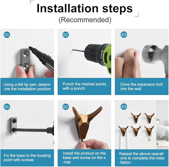 Coat Hooks Hat Hooks Wall Mounted for Hanging Clothes, Heavy Duty Modern Towel Rack Black, 5 Pack-NeatNest