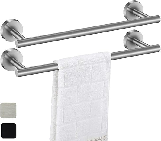 16 Inch Towel Bar 2 Pack for Bathroom 9/12/16/24/28/33 Inch Kitchen Hand Towel Holder Brushed Nickel Stainless Steel 304 RUSTPROOF Wall Mount Towel Rod 2 of Pack (2, Brushed Nickel, 16 Inch)