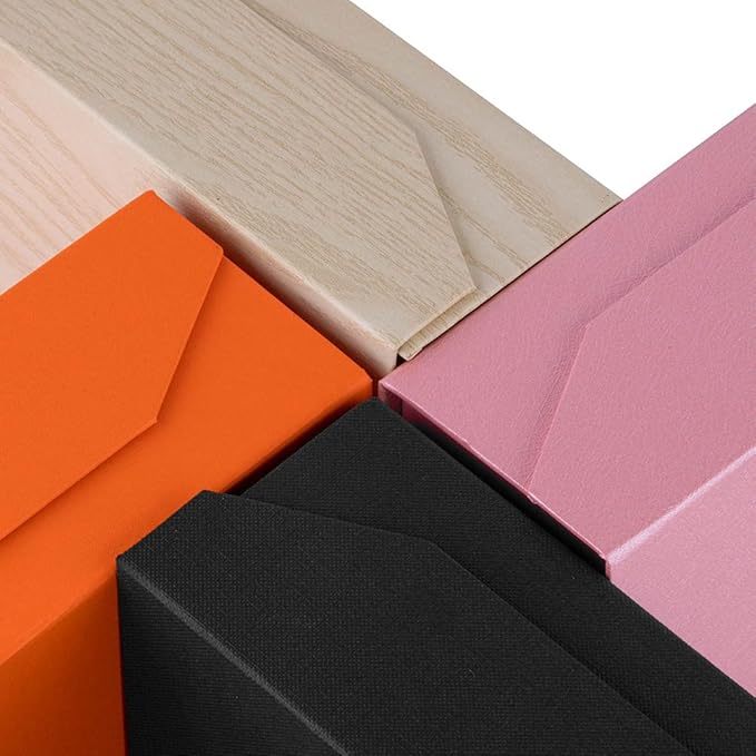 Black Gift Box with Lid 12x8x2.5 Inches, Shirt Gift Box for Wrapping, Magnetic Gift Box Bulk for Present （Mesh Grain;1Pcs）-NeatNest