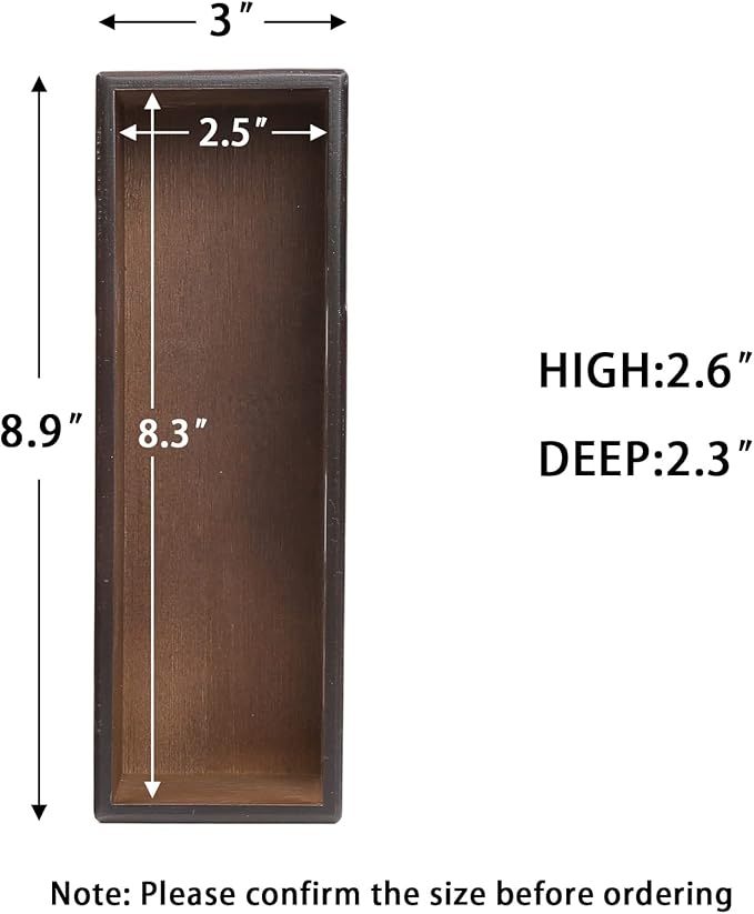 Bamboo Drawer Organizer - Kitchen Utensil Organizer Silverware Tray Cutlery Holder，Office Desk Supplies and Accessories,8.9 * 3 * 2.6,Nut-brown-NeatNest