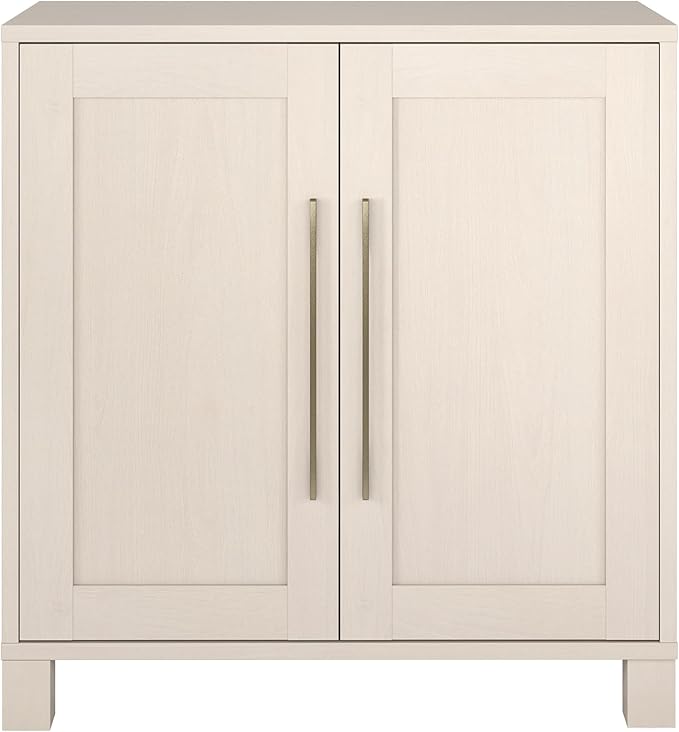Henn&Hart 28" Wide Rectangular Accent Cabinet in Beech White, for Home, Living Room, Bedroom, Entertainment Room, Office.