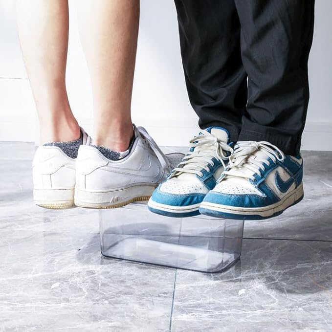 Clear Storage Bins With Lids,4 Packs Food Storage Organizer,Stackable Kitchen Cabinet,Bathroom Basket,Fridge Organization.Pantry Transparent Containers For Fruits,Drinks-NeatNest
