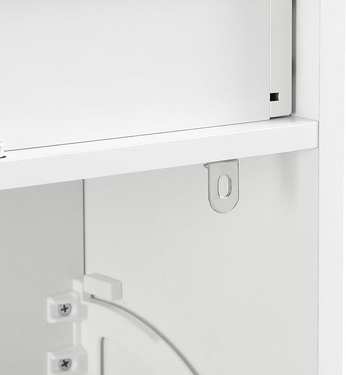XIAO WEI Shoe Cabinet, Shoe Storage Organizer Cabinet with 2 Flip Wavy Line Drawers, Freestanding Shoe Rack with Adjustable Shelf for Entryway, Hallway(White)-NeatNest
