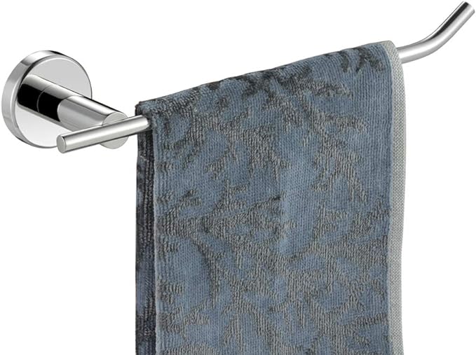 JQK Chrome Towel Ring, Stainless Steel Hand Towel Bar Holder for Bathroom, 9 Inch Polished Stainless Wall Mount, TR100-CH