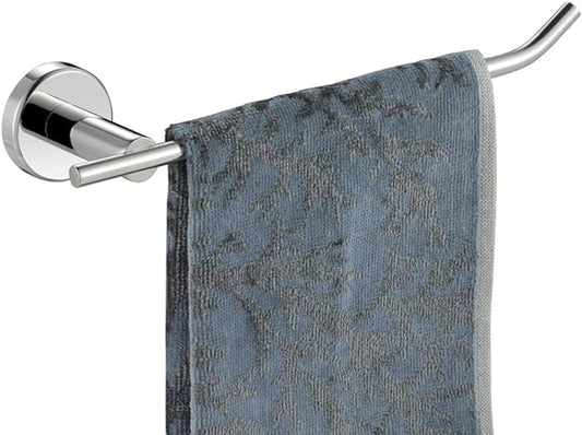 JQK Chrome Towel Ring, Stainless Steel Hand Towel Bar Holder for Bathroom, 9 Inch Polished Stainless Wall Mount, TR100-CH