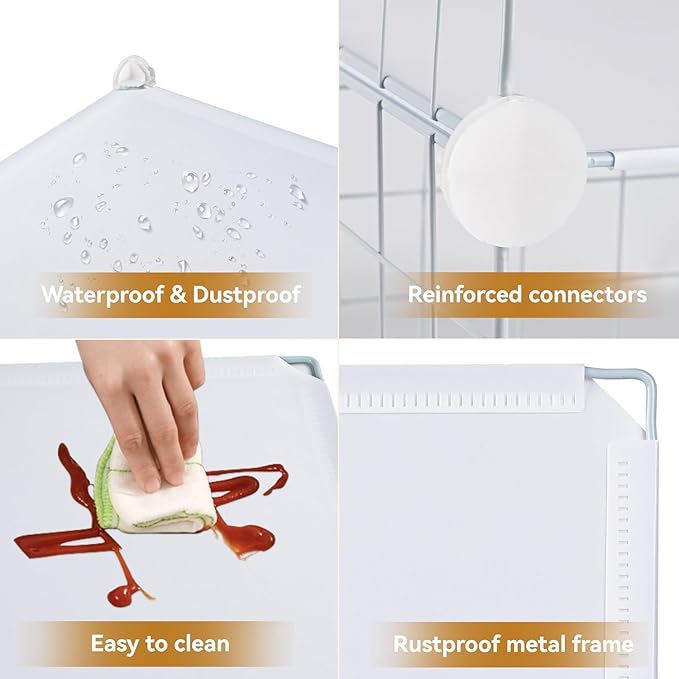TUMUCUTE Closet Organizer, Organizers and Storage,Cabinet Metal Shelf Rack Storage Shelves Bookshelf,Toy Organizers and Storage Bins (6-Cube, White)