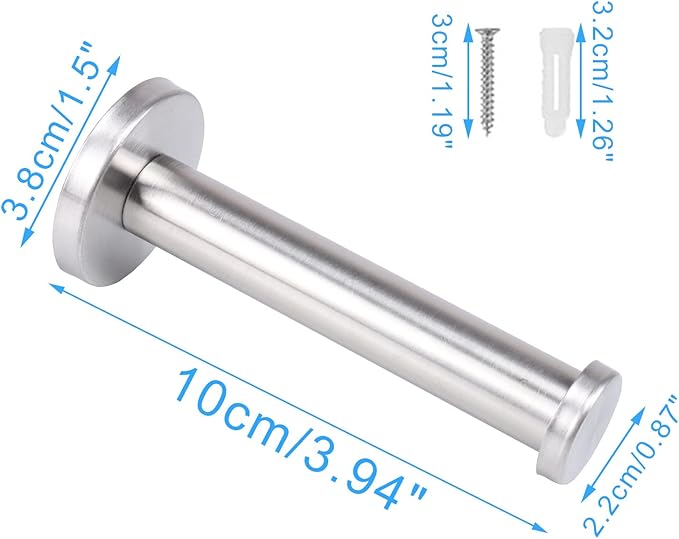 Bath Towel Hooks, 6 Pack Long Coat Hooks, Sturdy Wall Mounted Robe Hook, SUS 304 Stainless Steel Heavy Duty Clothes Hanger, Wall Towel Hooks for Bathroom Bedroom Kitchen (4 in, Brushed)
