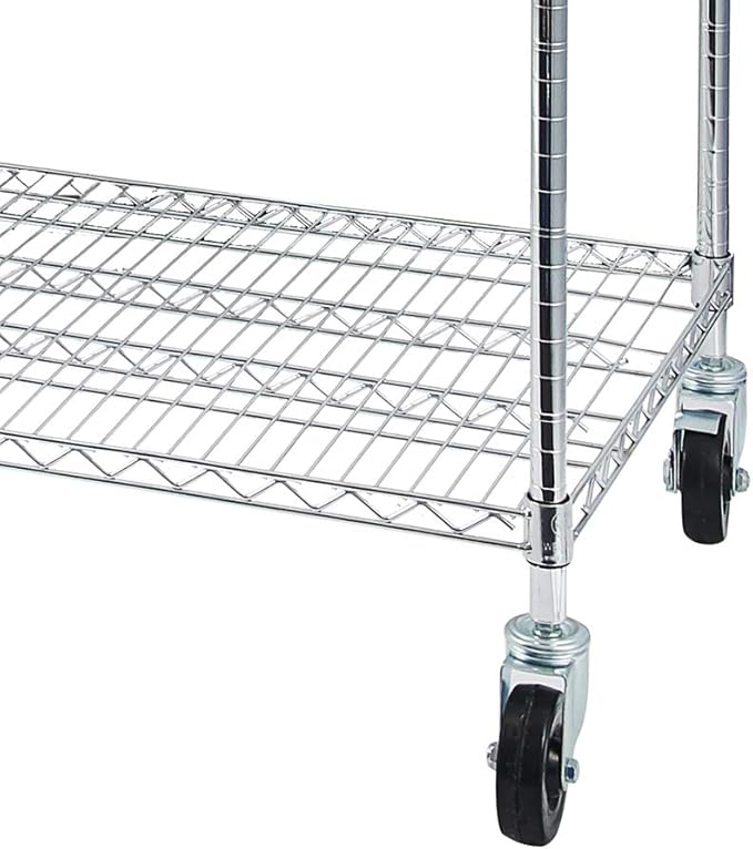 4 Tier Adjustable Storage Shelf Metal Storage Rack Wire Shelving Unit Storage Shelves Metal for Pantry Closet Kitchen Laundry