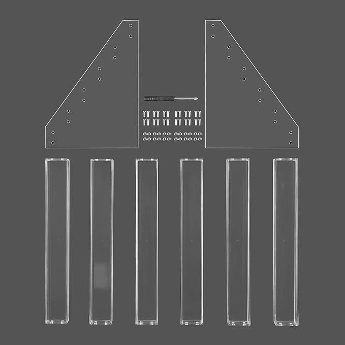 Clear Nail Polish Paint Organizer Holder Rack Shelf 6 Tier Acrylic Tattoo Ink Essential Oil Display Stand Holds Up to 48-96 Bottles for Table (Fit 1-2oz Bottles)-NeatNest