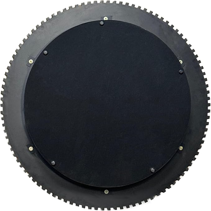 kevinplus 39.37'' Black Round Coffee Table Modern Wood Circle Fluted Drum Pedestal Coffee Table with Storage Space for Living Room, Easy Assembly, Black