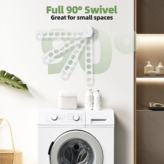 Alise Wall Mounted Clothes Drying Rack, Stainless Steel Adjustable Laundry Room Hanging Rack, Laundry Clothes Hanger Rack Space Saving for Laundry Closet Bathroom Bedroom-NeatNest