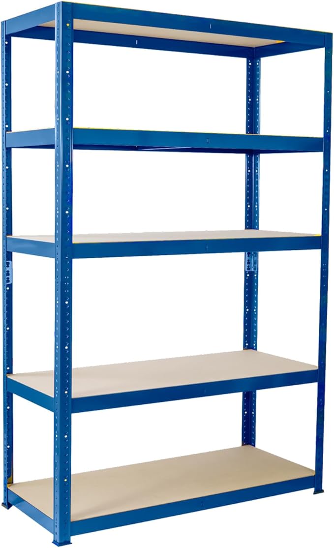 180cm x 120cm x 40cm, Blue 5 Tier (175KG Per Shelf), 875KG Capacity Extra Wide Garage Shed Storage Shelving Unit, 5 Year Warranty-NeatNest