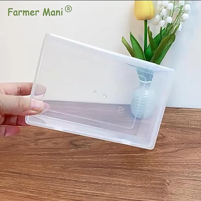 2 Pack Rectangle Small Storage Containers Box 6.5 x 4.17 x 2.28 inch, Clear Plastic Storage Containers Box for Collecting Small Items, Beads, Game Pieces, Business Cards, Crafts Accessories-NeatNest