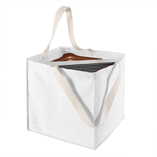 Clothes Hanger Organizer Holder for Space Saving, Fresheracc Hanger Triangle Storage Bag with Handles for Closet Tidier Laundry Rooms Wardrobe Drying Rack(Square)-NeatNest