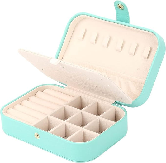 Jewelry Box, Travel Jewelry Organizer Case Small Jewelry Storage and Organizers Craft Containers Travel Mini Organizer/GREEN-NeatNest