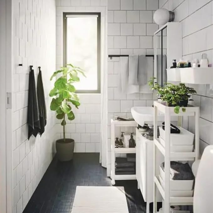 HIEEY 4 Tier Bathroom Shelf,Bathroom Rack, Shelves Organizer, for Bathroom Laundry Pantry Kitchen Narrow Places-NeatNest