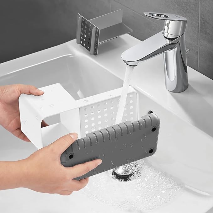 Toothbrush Holders for Bathrooms, Kids Electric Toothbrush and Toothpaste Holder with Drainage, Tooth Brush Holder for Bathroom Countertop Organizer (Grey)-NeatNest