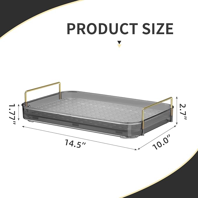 Seoneiro Whiskey Tray and Glass Cup Rack with Drain Board, Mug Holder and Coffee Cup Organizer for Kitchen and Bathroom Countertop