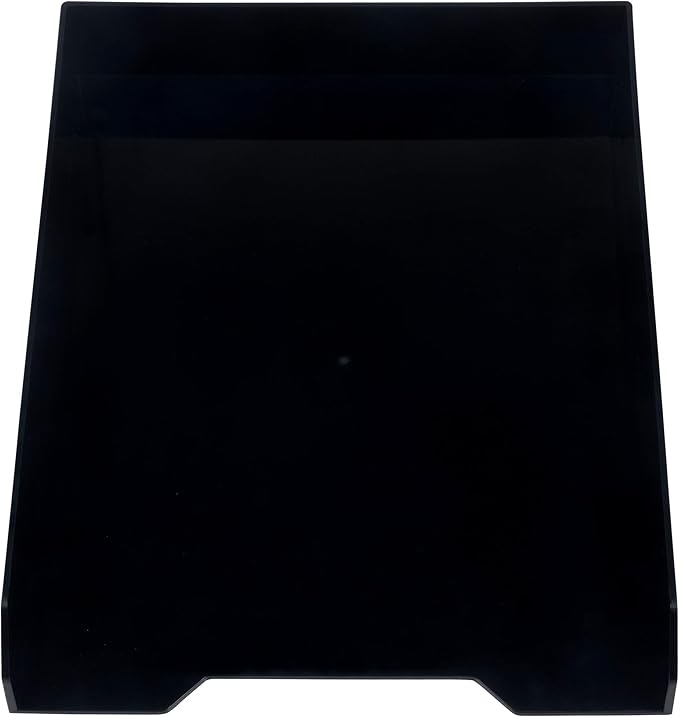 JAM PAPER Stackable Paper Trays - Black - Desktop Document, Letter, & File Organizer Tray - Sold Individually-NeatNest