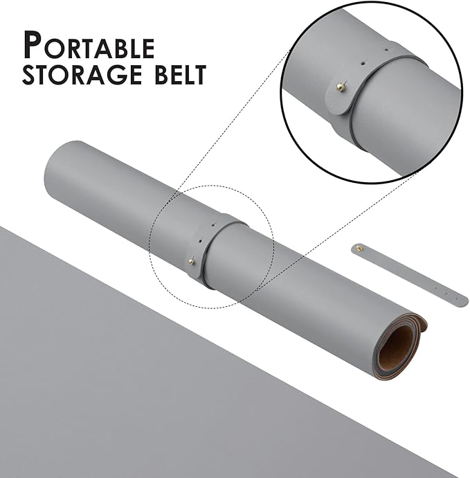 Cork Desk Mat - Dual-Sided Desk Pad for Office and Home - Desk Organization and Accessories - Ideal for Large Mouse Pad and Desk Mats on Top of Desks(Gray,27.6"x 13.8")-NeatNest