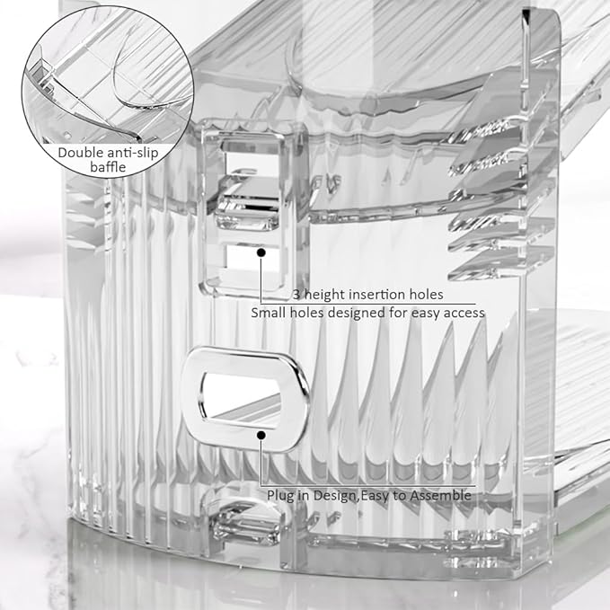 20 Pack Clear Shoe Slots Organizer - Adjustable Height 3.7''to 7.7'' Shoe stackers for a pair of shoes ,Shoe rack storage shoe space saver 50%,Easy to assemble shoe hold shoe organizer for cloest-NeatNest