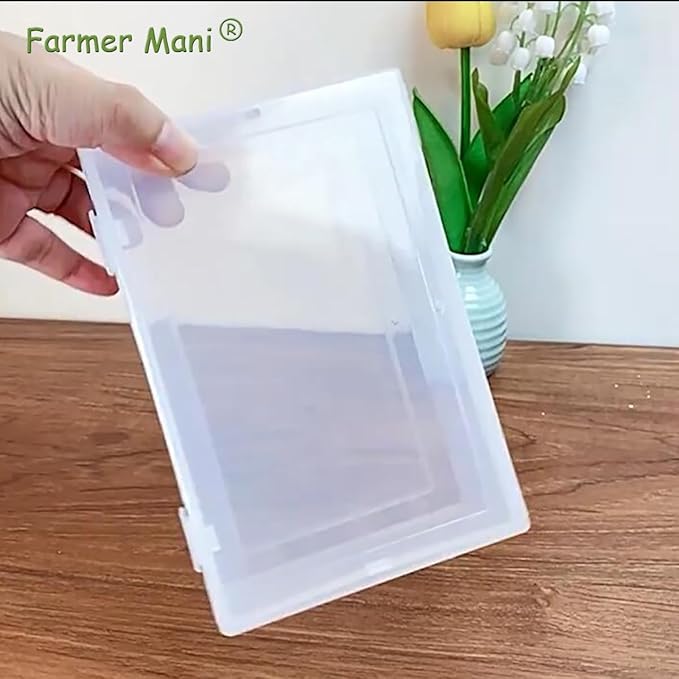 2 Pcs Rectangle Clear Plastic Beads Storage Containers Box (6.22x4.09x2.28inch) with Lid for Collecting Small Items, Beads, Game Pieces, Business Cards, Crafts Accessories-NeatNest