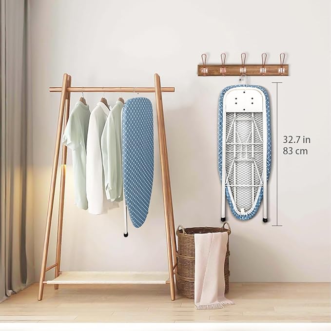 Duwee 12"×32" Table Top Ironing Board with Iron Rest,Small Ironing Board with Heat Resistant Cover,Thicken Felt Padding,Portable Iron Board with Non-Slip Feet for Home, Laundry Rooms, Dorms