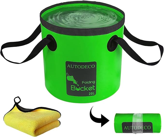AUTODECO Collapsible Bucket 5 Gallon Container Folding Water Bucket Portable Wash Basin 20L-NeatNest