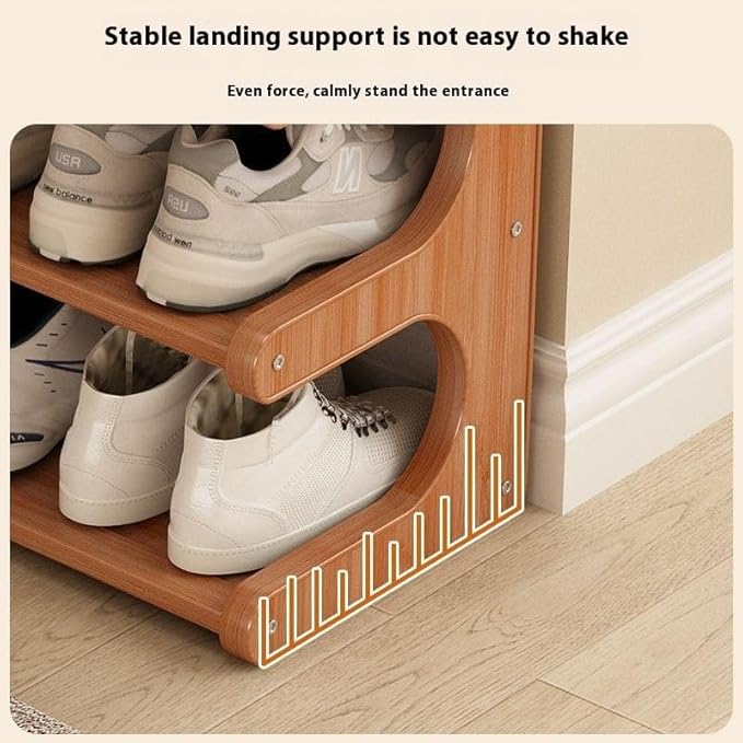 7-Tier Vertical Shoe Rack, Bamboo Free Standing Shoe Rack Shelf, 32" Shoe Storage Stand, Entryway Shoe Tower, Vertical Shoe Organizer for Narrow Closet, Entryway, Hallway, Rustic Brown-NeatNest