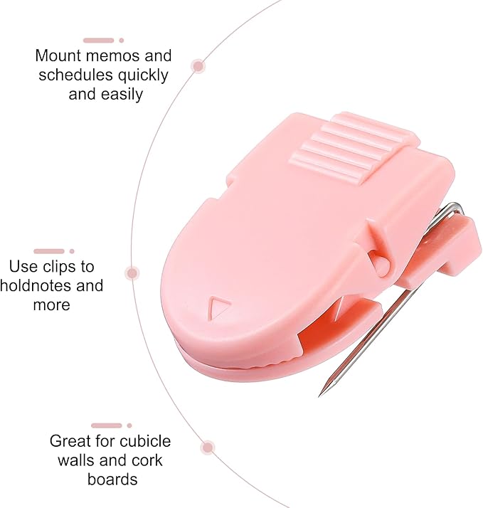 25 Pcs Cubicle Clips Fabric Panel Cubicle Accessories Fabric Partition Panel Wall Clip Office Photos Wall for Notes Memos Standard Size, 40-Sheet Capacity (Morandi Color)