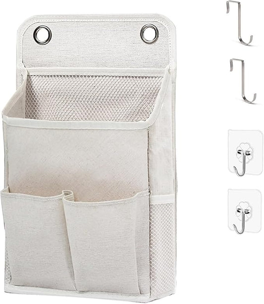 Hanging Basket for Organizing, Wall Organizer with Pockets and Over The Door Organizer，Can for Home, Closet, Office and Camper (1 White)-NeatNest
