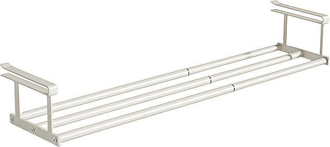 Expandable Shoe Rack, Retractable Shoe Rack, Adjustable Under Cabinet Shoe Organizer for Closet - White (1white)-NeatNest