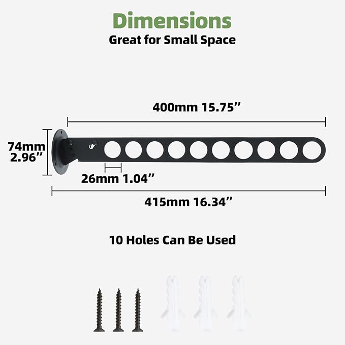 Alise Wall Mounted Clothes Drying Rack, Stainless Steel Adjustable Laundry Room Hanging Rack, Laundry Clothes Hanger Rack Space Saving for Laundry Closet Bathroom Bedroom-NeatNest
