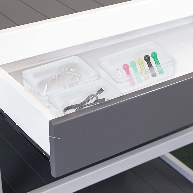 5 Pcs Mini Plastic Storage Containers Box with Lid, Small Storage Containers Travel Case 4x3x1 Inches Clear Rectangle Box Organizer for Collecting Small Items, Beads, Jewelry, Cards, Crafts-NeatNest