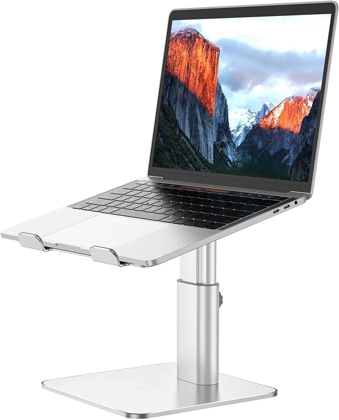 BESIGN LSX6N Laptop Stand, Ergonomic Adjustable Notebook Riser Holder, Computer Stand Compatible with Air, Pro, Dell, HP, Lenovo More 10-15.6" Laptops, Silver-NeatNest
